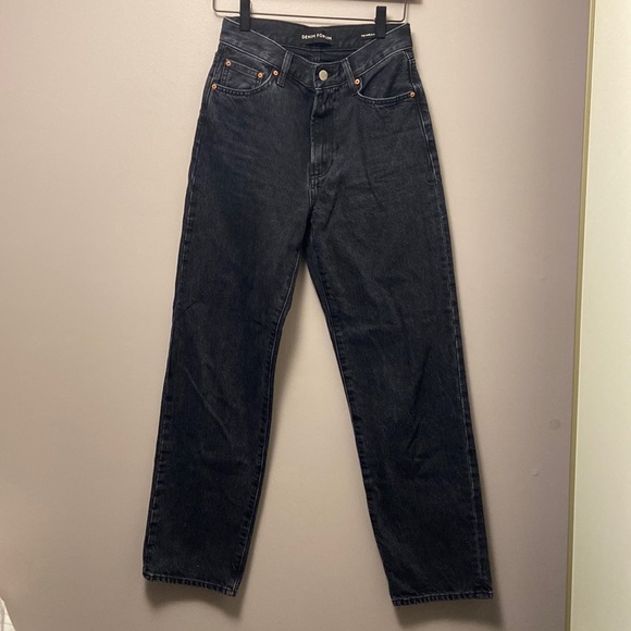 Black Marlo High Rise Loose 30L Jeans - Picture 1 of 3